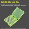 Коробка для зберігання свердла Коробка для фрезера Інструмент для аксесуарів для спірального свердла Футляр для свердла з 10 відділеннями Пластиковий порожній ящик-органайзер