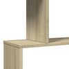 Room Divider Bookshelf 3 Shelf Design In Sonoma Oak Finish 70 X 24 X 97 Cm