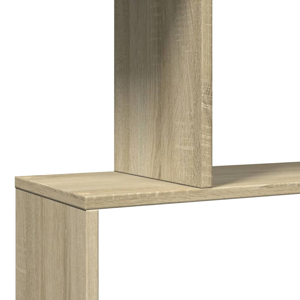 Room Divider Bookshelf 3 Shelf Design In Sonoma Oak Finish 70 X 24 X 97 Cm