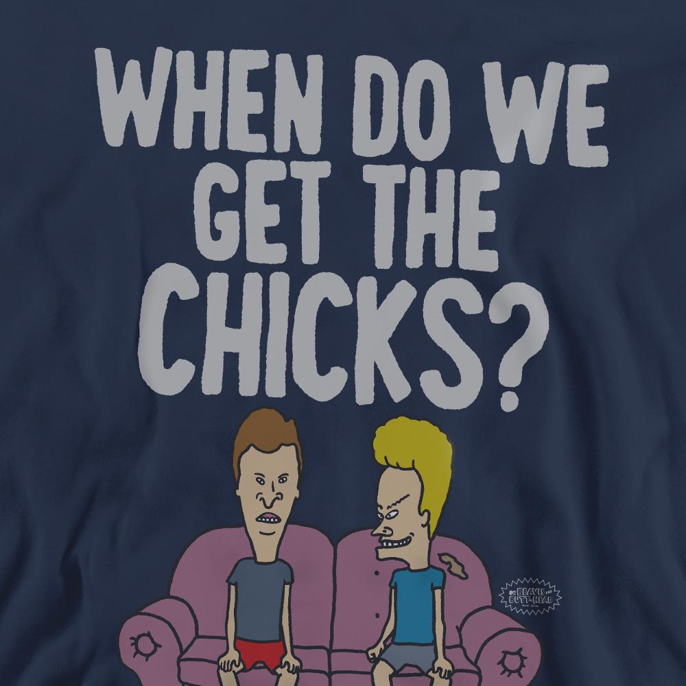 Beavis & Butthead Unisex Adult When Do We Get The Chicks? Sweatshirt