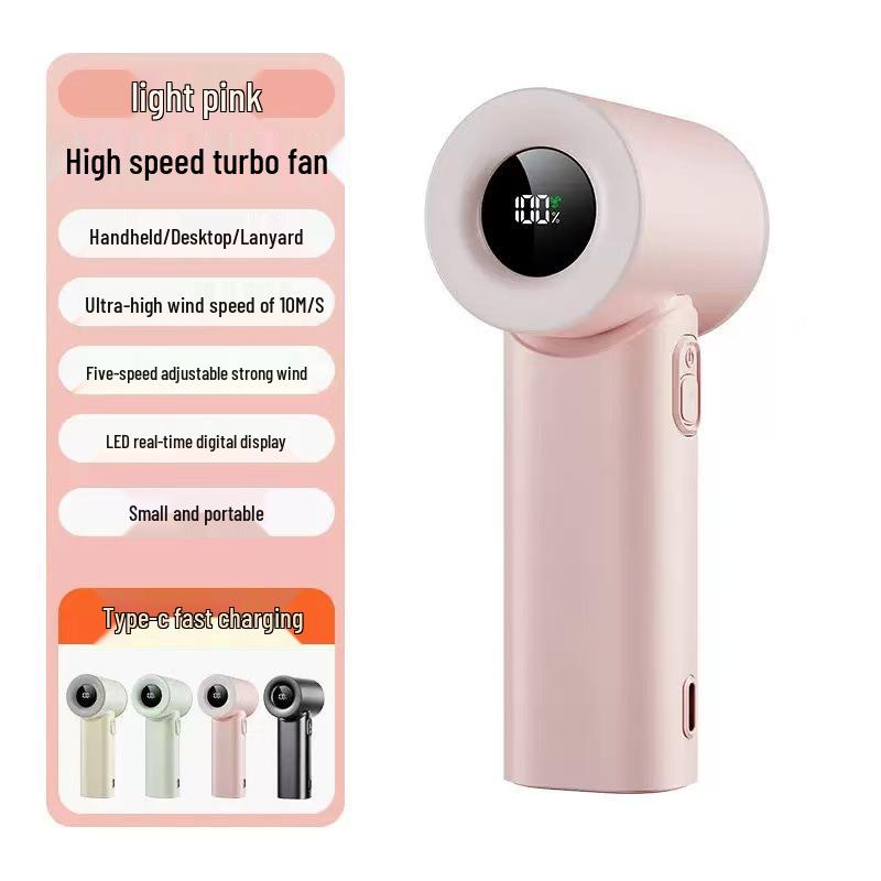 

High-Speed USB Portable Fan 2025: 100-Speed Handheld with Strong Wind Capability 141*60*52mm