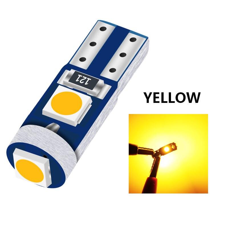 10X T5 3SMD LED Super Bright 3030LED Car Dashboard LED Car Interior Light Auto Side Wedge Light