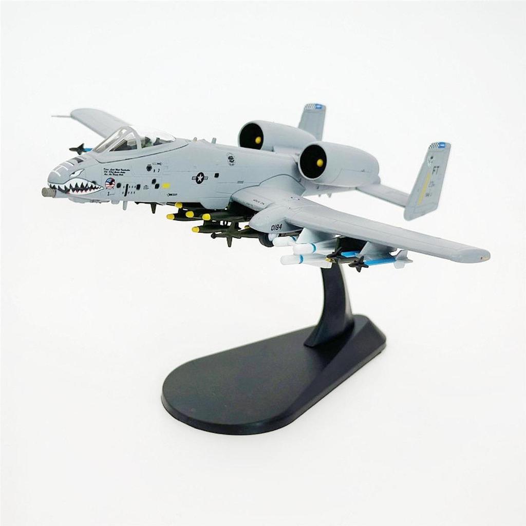 1:100 A-10A Plane Model Aircraft Simulation Display Stand Metal Alloy Fighter Realistic