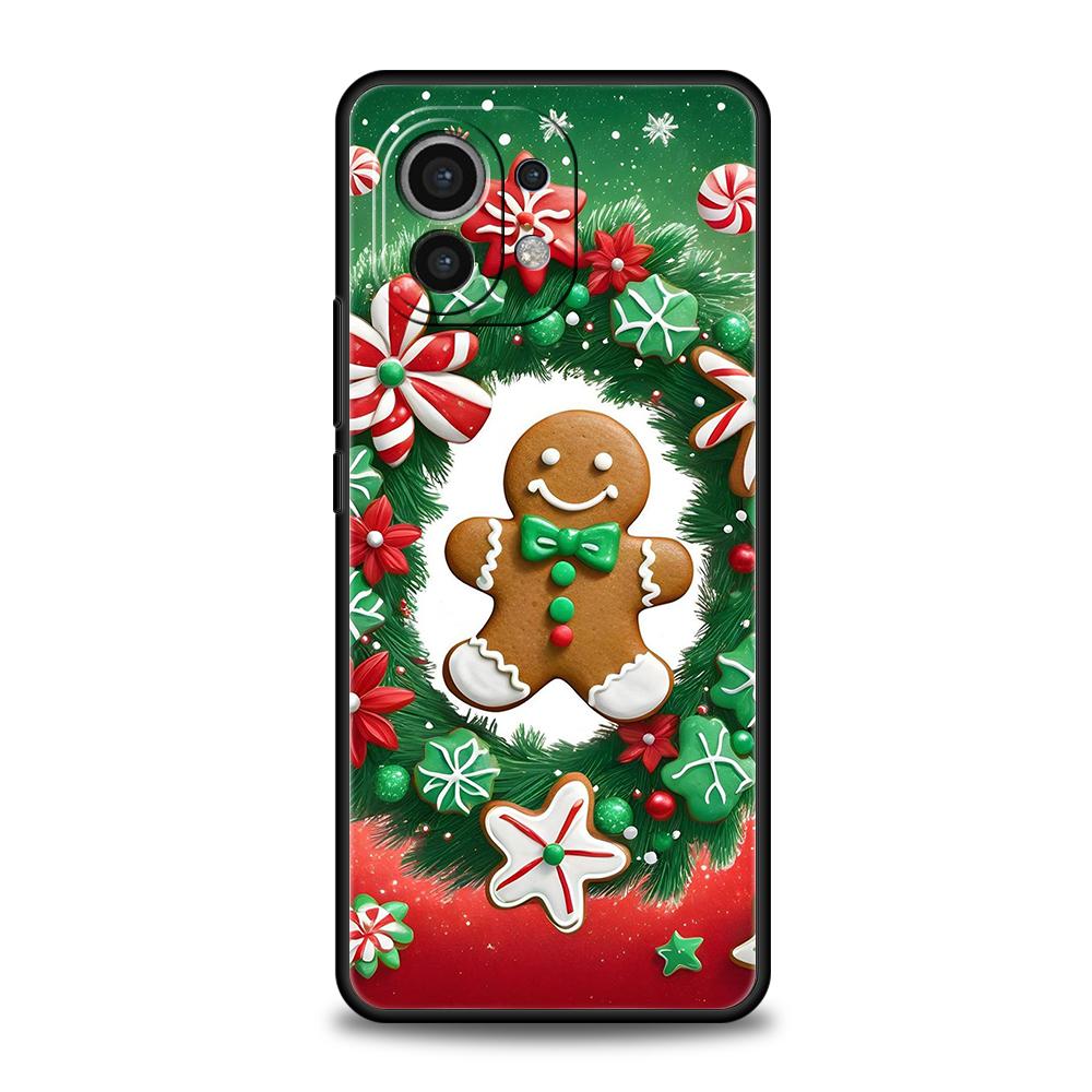 New Year Christmas Phone Case for Xiaomi Poco F6 F5 F4 F3 X6 X5 X4 X3 NFC M5 M4 M3 C51 C50 C55 GT 5G Soft TPU Cover Capas Fundas
