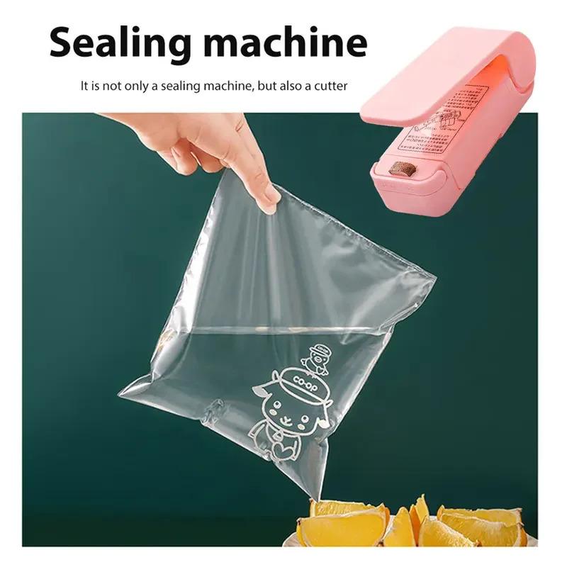 Kitchen Gadgets Mini Heat Bag Packaging Sealer Portable Plastic Bag Clip Sealing Machine Food Storage Seal Snack Sealing
