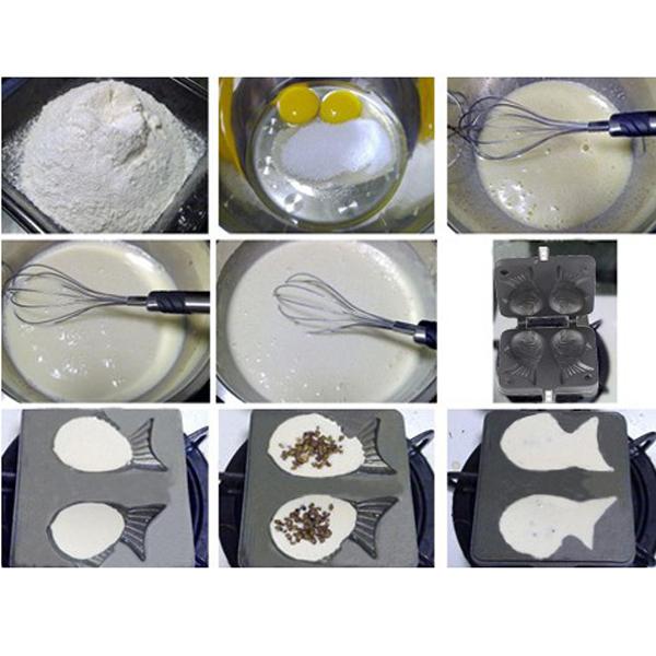 Aluminum Waffle Maker Cake Pan with Handle Black