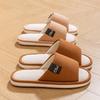 Linen slippers spring and autumn couple four seasons indoor household cotton and linen stepping on shit feeling home non-slip summer wholesale