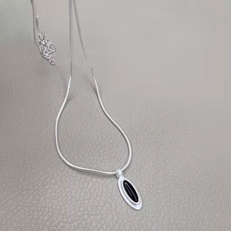 

Ожерелье с орбитальным спутником, черное агатовое белое ожерелье с ракушкой, кольцо-цепочка на ключицу с дизайном «Ниш»