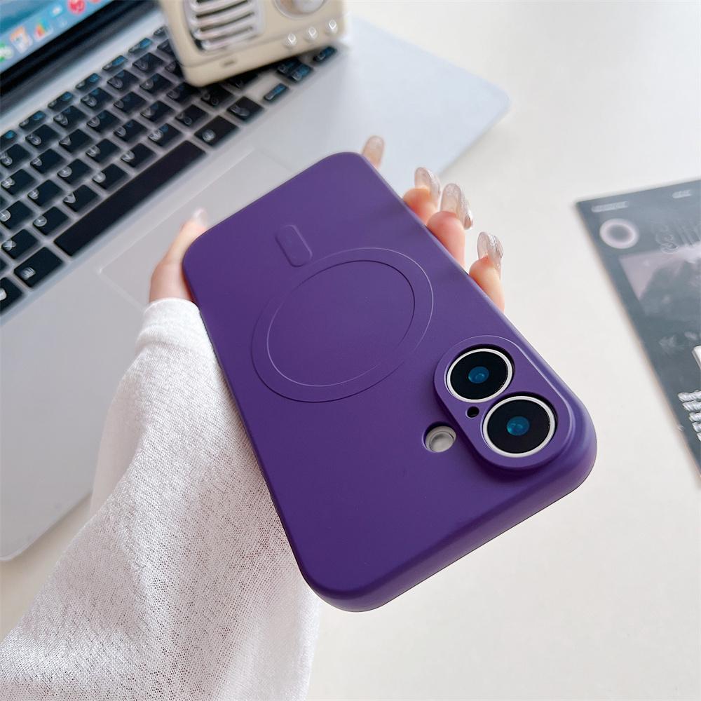 for Liquid Silicone Case for For Iphone 16 1 14 17 Pro Max Plus 12 13 11 17 Air Magnetic Soft Shockproof Ultra Slim Cover