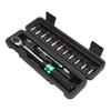 15Pcs Torsion Wrench Set Multifunctional Stainless Steel Wrenches 1 4 Drive 5‑25Nm Black