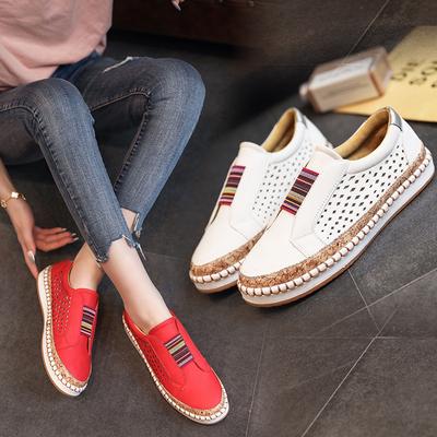 Women's Sneakers 2023 Autumn Vulcanized Shoes Hollow Out Casual  Ladies Shoes Slip On Fashion Elastic Breathable Female Footwear