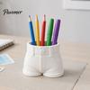 Decoración Creativa de Escritorio para Mujeres Portalápices con Forma de Pantalón Corto, Taza Divertida para Guardar Papelería y Pinceles de Maquillaje, Contenedor Organizador 3D con Estampado de Bolígrafos Oficina