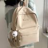 Schoolbag High Value Ins Schoolbag Female Junior High School College Students Simple Solid Color Large Capacity High School Students Versatile Campus 