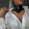 Reguleeritav Gooti Punk Kunstnahast Choker Kaelakee Y2K Inspiratsiooniga, Must Metallist Neetidega, Mitmekülgne Igapäevaseks või Peokandmiseks