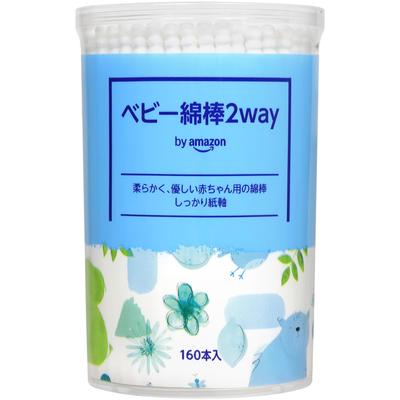 By Amazon Baby Cotton 160 Swabs X 6 Packs Swabs, 2-Way, (MamaBear)