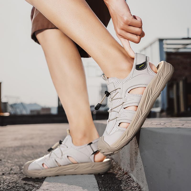 Fashion New Summer Men Outdoor Sandals Roman Trekking Comfortable Casual Climbing Fishing Beach Leather Classic Slippers Hiking Fashion