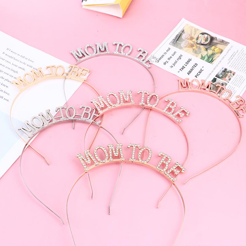 Rose Golden Silver Color Mom To Be Tiara Crown Headband For Party Decorations