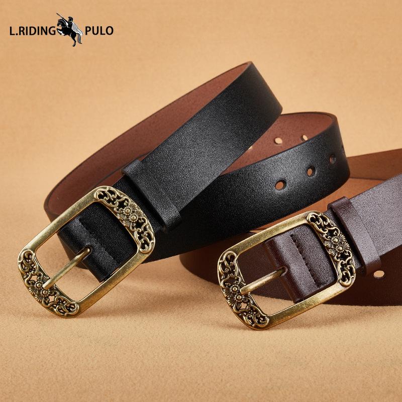 Men's Belt Pin Buckle Belt British Retro Business Fashion Versatile Matching Jeans Belt