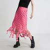 2025 Summer Embroidered Tassel High-End Women’s Wrap Skirt In Solid Colors