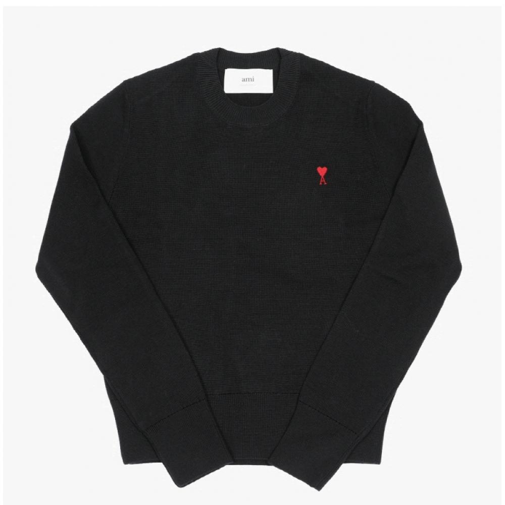 Ami Women Knit Small Heart Logo Fks826 001 009