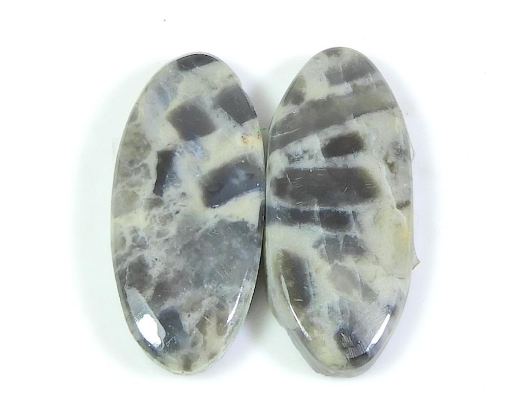 Přírodní puff jaspis párovaný hruškový kabošon volný drahokam 11X25X04 MM SK-270