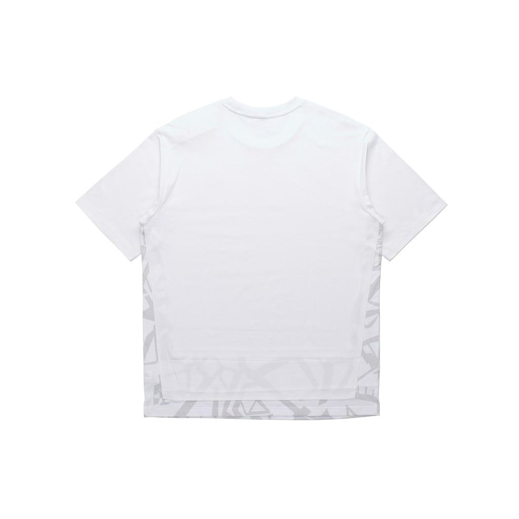 FILA Fusion Casual Sport Spliced Knitted Round Neck Short Sleeve T-Shirt Men Tops White T11M121119F-WT