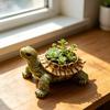 Small Turtle Planter Resin Turtle Shaped Flower Pot with Drainage Holes Cute Animal Cacti Pots for Office Home Desktop Decor