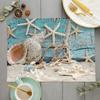 Beach Starfish Placemat Summer Vibe Vacation Kitchen Decor Linen Dining Table Coaster Pad Bowl Coffee Cup Mats Tablecloth
