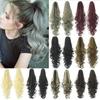 15 Colors Long Curly Claw Clip Drawstring Ponytail Hair Extensions Blond Hairpiece Wigs