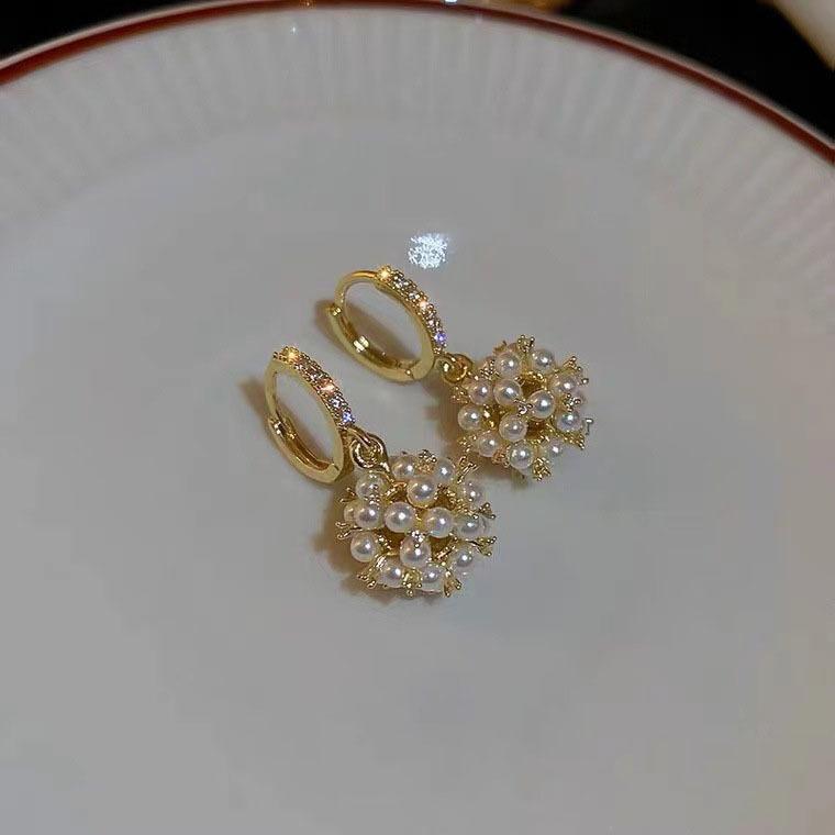 Diamond Inlaid Earrings, High-end Temperament Earrings