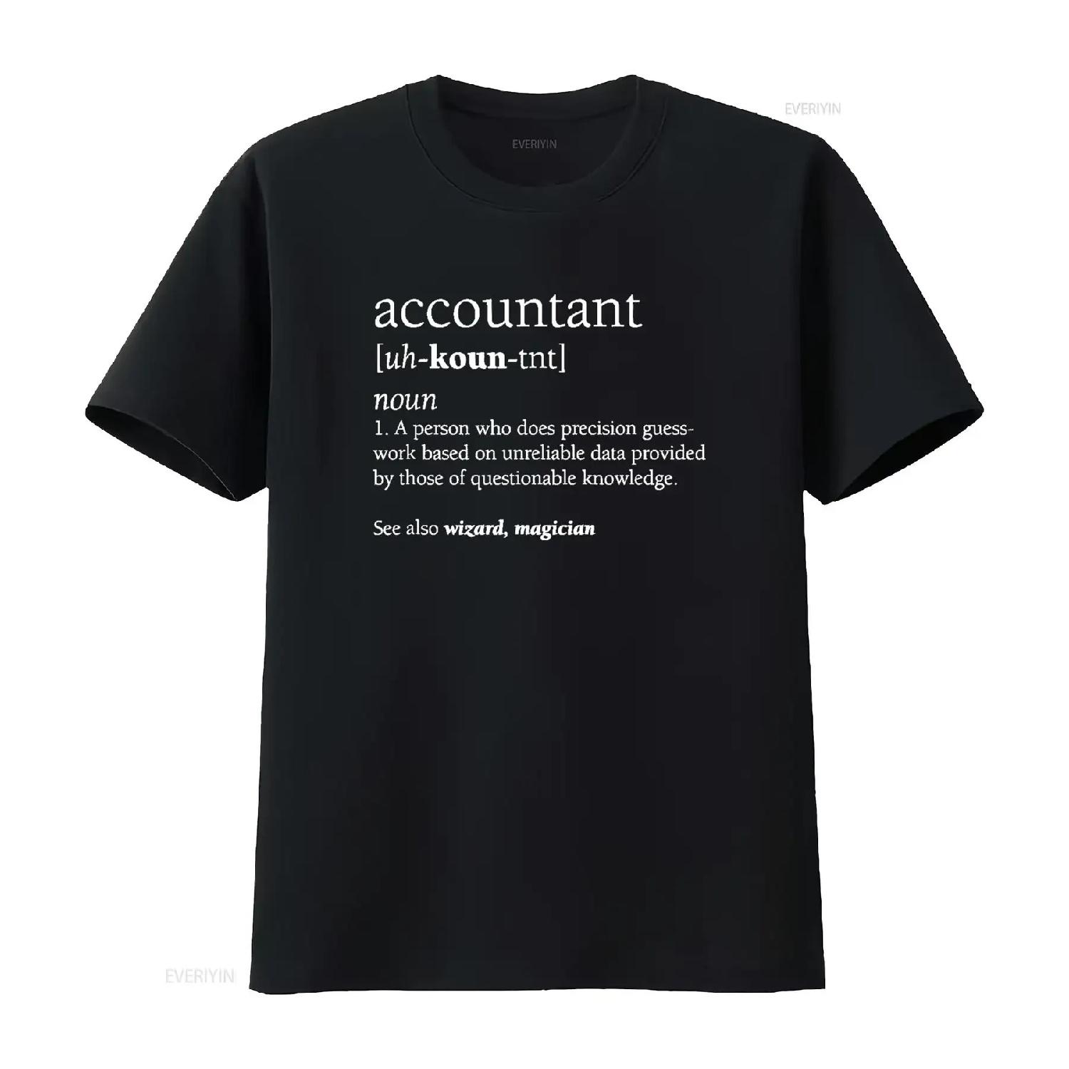 Accountant Definition Funny Accounting T Shirt vintage Washed Soft Unisex Breathable Top For Everyday Wear Stretched Slightly S