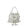 Women's Bag 2025 Fringed New Pumping Bucket Shoulder Bag Solid Color PU Casual Women's Bag Ins Small Bag Manufacturer Wholesale