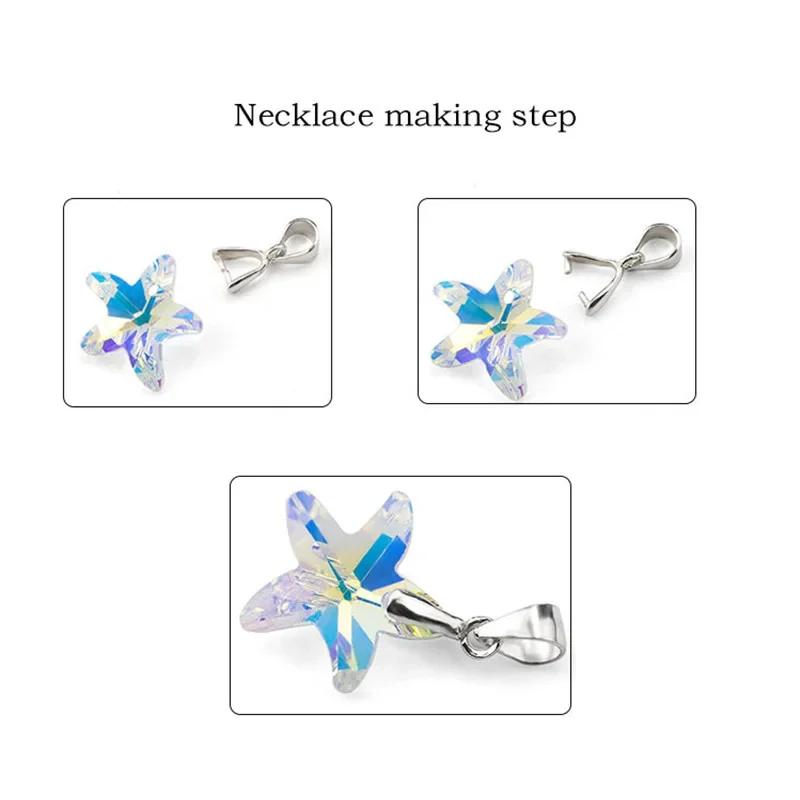 14mm AB Color Crystal Pendant Glass Beads Heart/Star/Bear Charms Beads for Jewelry Making Necklaces Earrings DIY Bracelets