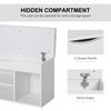 Wooden Shoes Cabinet Bench Hidden Storage Padded Seat Organiser Footwear Rack Hallway White 80 x 30 x 47 cm