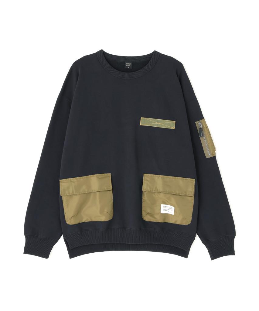 AVIREX TACTICAL CREWNECK SWEAT Men's M 011 Black 783-5932006