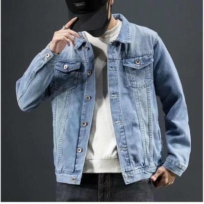 Men's 2022 Trendy Loose-Fit Denim Jacket - Japanese Style for Spring & Autumn