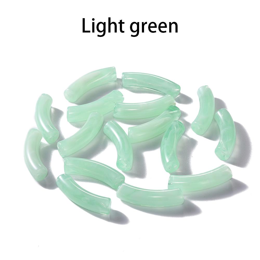 10pcs/lot 10*33mm Acrylic Beads Curved Tube Multicolor Loose Spacer Beads For Necklace Bracelets DIY Jewelry Making Accessories