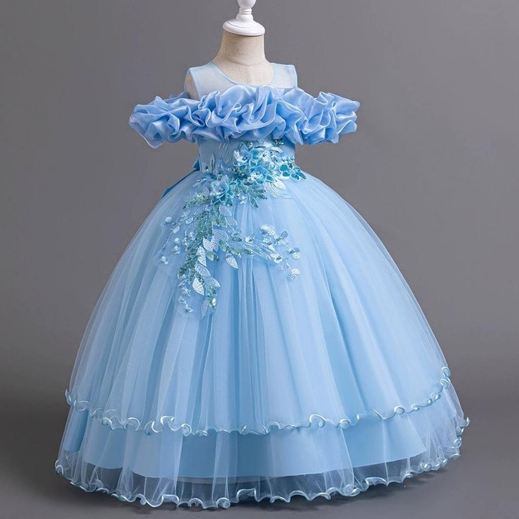 Vestito Principessa per Bambina Abito da Sposa Vestito Formale da Festa per Bambini