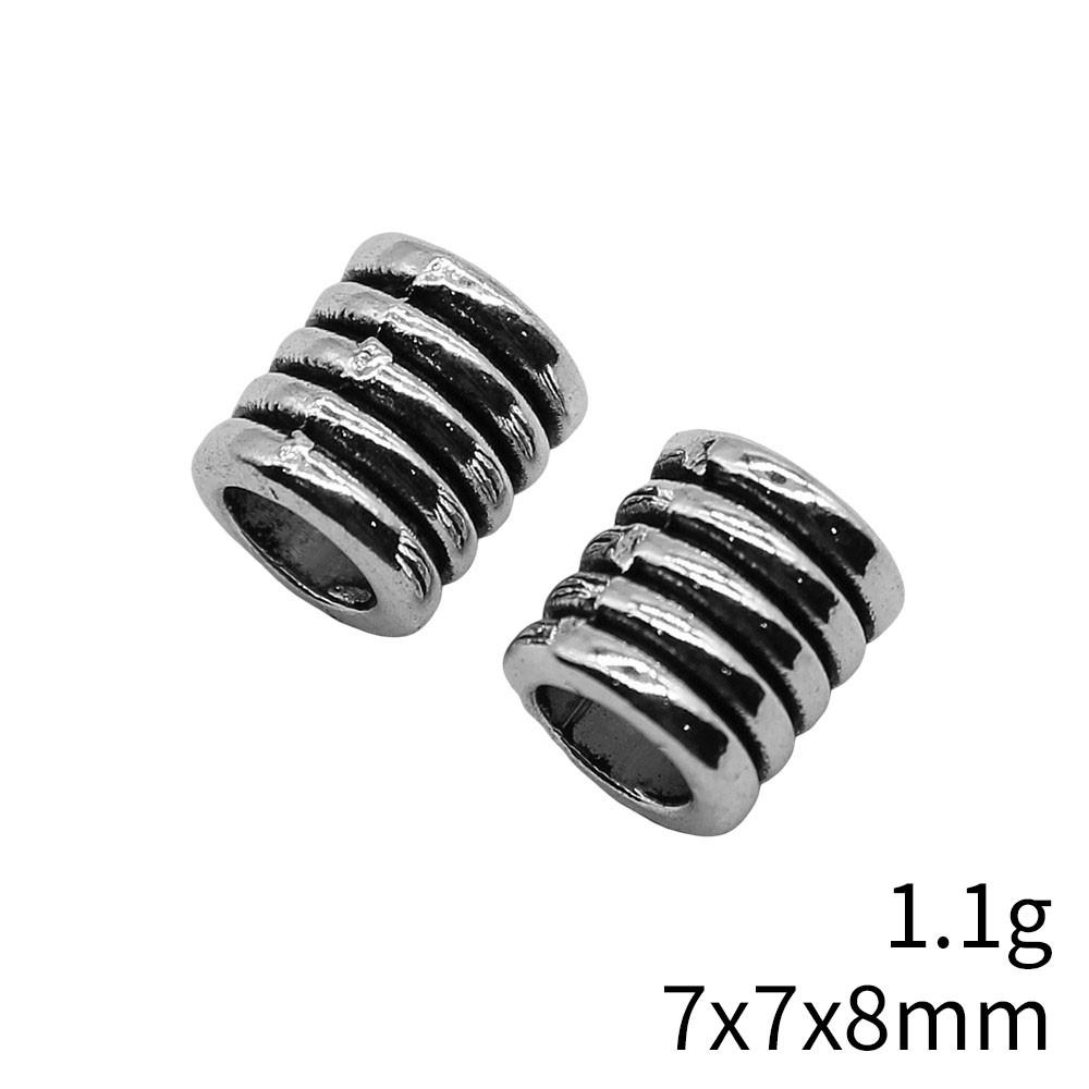 Bead Pendant Jewelry Findings Big Hole Beads Loose Spacer Accessories Parts Beads For Making Bracelets Women's Accessories