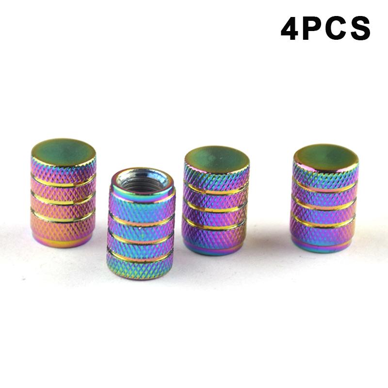 4/5PCS Tire Valve Stem Caps Anodized Aluminum Wheel Valve Covers Accessories Universal Cars SUVs Bikes Trucks And Motorcycles·