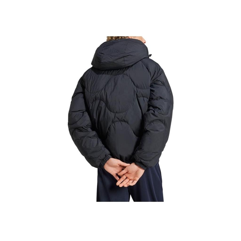 Adidas Unifarbene Locker Geschnittene Langarm Daunenjacke Unisex Oberbekleidung Schwarz JG5926
