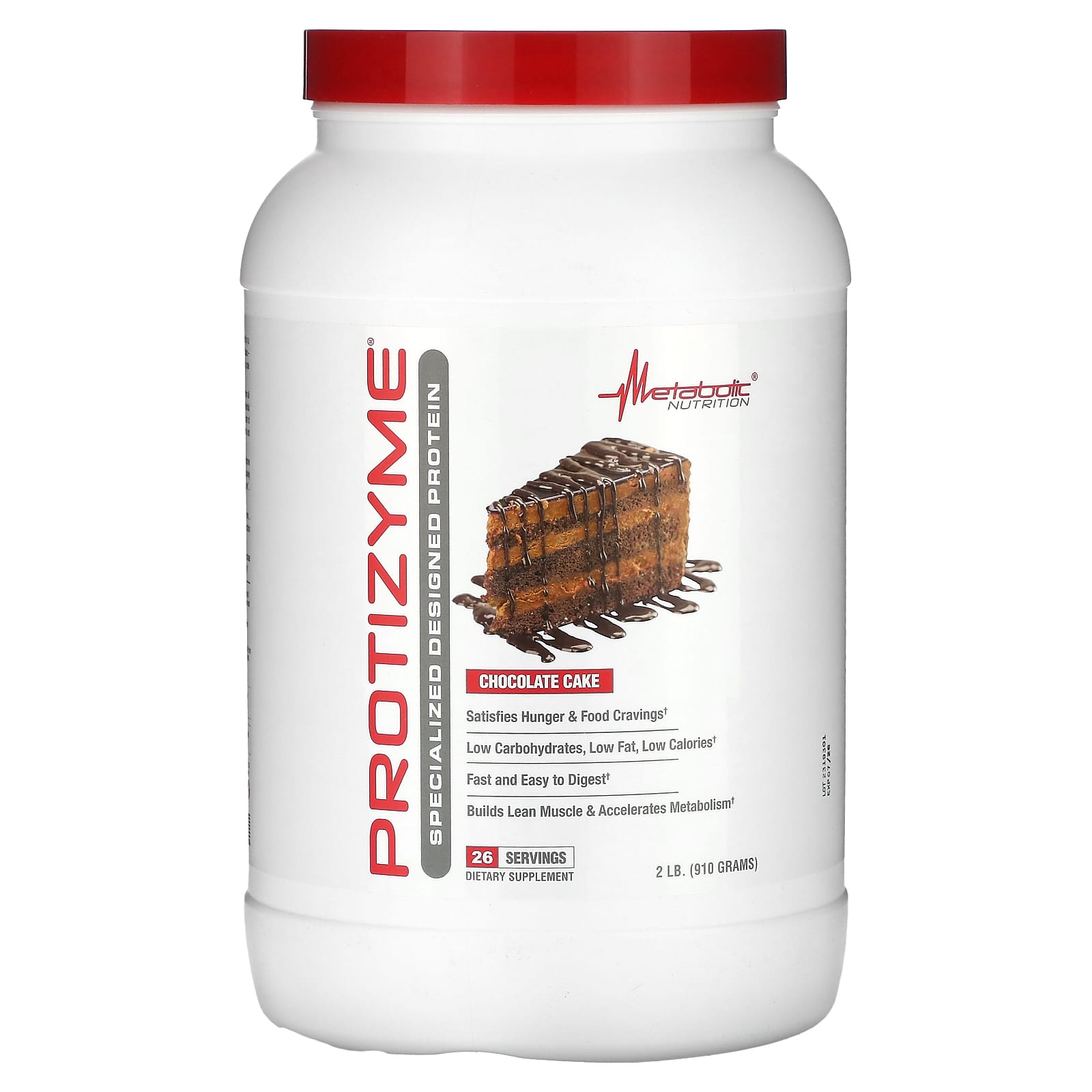 

Protizyme, Professional Design Protein, Chocolate Cake, 910G(2Lb)