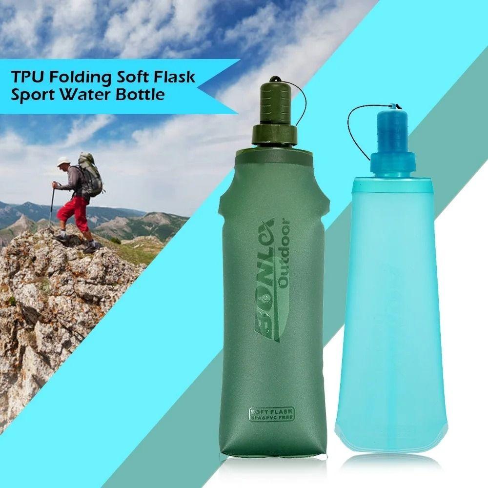 Collapsible Sport Water Bottle Folding Water Bag Outdoor Soft Flask Fitness