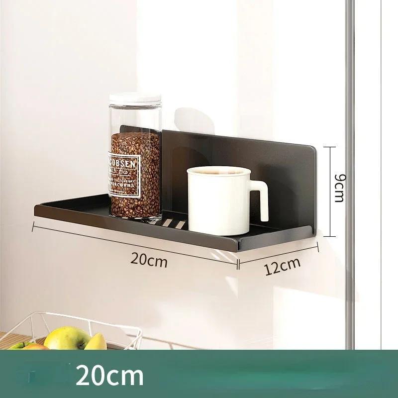 

Кухонная полка-органайзер для холодильника, магнитная полка для хранения в холодильнике, настенная полка для специй, подвесной держатель для стакана воды без проколов
