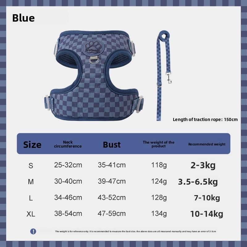 

Classic Retro Pet Chest Strap With Non Extendable Design For Outdoor Walks S