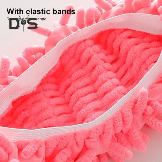 2 זוגות כיסוי נעליים עצלניות ספיגת אבק חזקה קל לנשיאה אלסטי עמיד בפני שחיקה מגבי רגליים כלי לניקוי רצפות