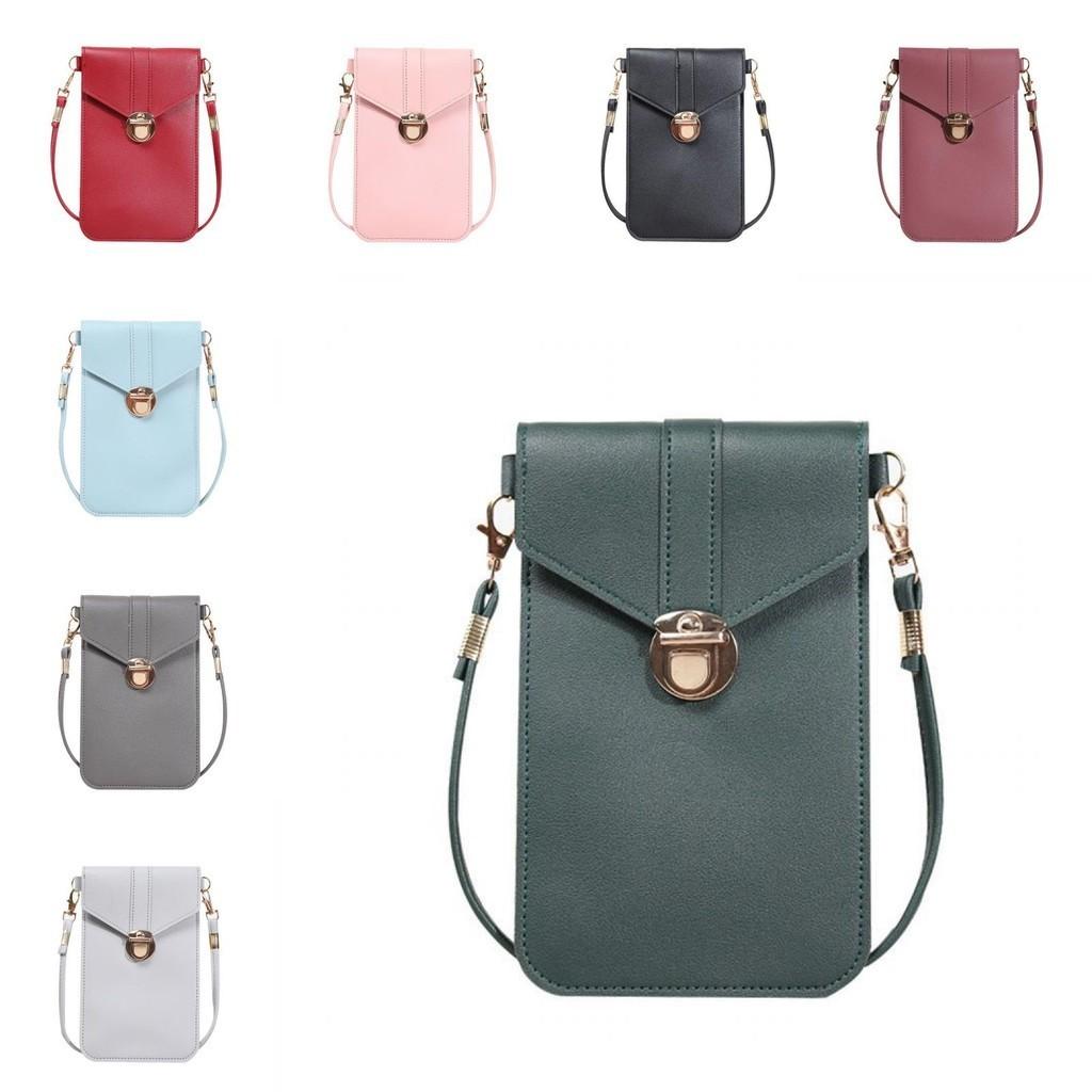 Stylish And Versatile Pu Phone Bag For Women Touchscreen Hook Mini Fashionable Student Multipurpose Wallet Arrival)