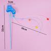 Cat Toy Tassel Stick Cat Toys Interactive Long Handle Cats Teaser Toy with Bell Cute Cartoon Plush Sticks Toys for Cats Scratch