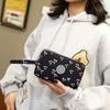 2023 Waterproof Women's Three-layer Zipper Coin Wallet Cosmetic Bag Canvas Women Purse Clutch Women's Purse Best Phone Wallet