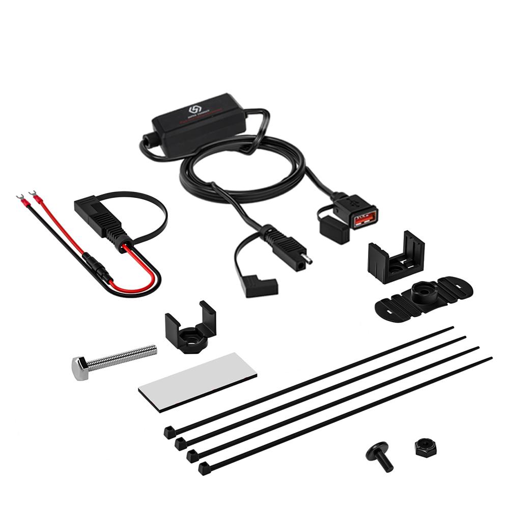 

Водонепроницаемое USB-зарядное устройство для мотоцикла, два порта USB, конфигурация версии SAE, зарядное устройство на руль мотоцикла 12 В-24 В, быстрое зарядное устройство 3.0